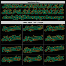 Charger l&#39;image dans la galerie, Custom Black Kelly Green-Old Gold Mesh Authentic Throwback Baseball Jersey
