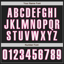 Laden Sie das Bild in den Galerie-Viewer, Custom Black White-Pink Authentic Baseball Jersey
