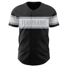 Laden Sie das Bild in den Galerie-Viewer, Custom Black White-Gray Authentic Baseball Jersey
