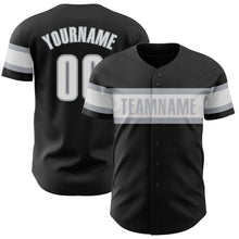 Laden Sie das Bild in den Galerie-Viewer, Custom Black White-Gray Authentic Baseball Jersey
