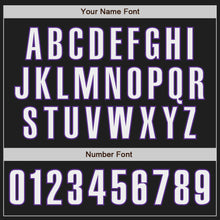Laden Sie das Bild in den Galerie-Viewer, Custom Black White-Purple Authentic Baseball Jersey
