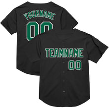 Laden Sie das Bild in den Galerie-Viewer, Custom Black Kelly Green-White Mesh Authentic Throwback Baseball Jersey
