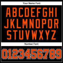 Load image into Gallery viewer, Custom Black Orange-White Mesh Authentic Throwback Baseball Jersey
