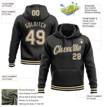 Load image into Gallery viewer, Custom Stitched Black Cream Sports Pullover Sweatshirt Hoodie
