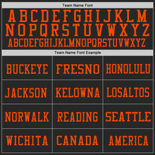 Load image into Gallery viewer, Custom Black Blue-Orange Mesh Authentic Throwback Football Jersey
