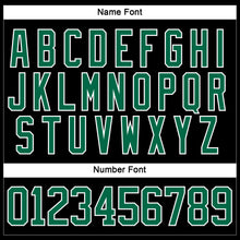 Laden Sie das Bild in den Galerie-Viewer, Custom Black Kelly Green-White Hockey Lace Neck Jersey
