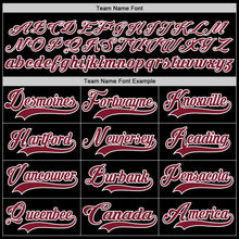 Laden Sie das Bild in den Galerie-Viewer, Custom Black Crimson-White Hockey Lace Neck Jersey
