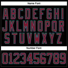 Laden Sie das Bild in den Galerie-Viewer, Custom Black Crimson-Teal Hockey Lace Neck Jersey
