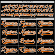 Laden Sie das Bild in den Galerie-Viewer, Custom Black Texas Orange-White Hockey Lace Neck Jersey
