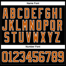 Laden Sie das Bild in den Galerie-Viewer, Custom Black Texas Orange-White Hockey Lace Neck Jersey
