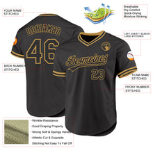 Laden Sie das Bild in den Galerie-Viewer, Custom Black Old Gold Authentic Throwback Baseball Jersey

