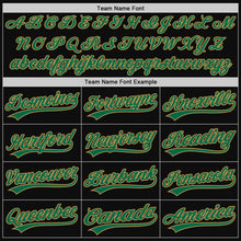 Laden Sie das Bild in den Galerie-Viewer, Custom Black Kelly Green-Old Gold Authentic Throwback Baseball Jersey
