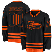 Загрузить изображение в средство просмотра галереи, Custom Black Orange Hockey Jersey
