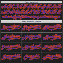 Laden Sie das Bild in den Galerie-Viewer, Custom Black Purple-Orange Authentic Baseball Jersey

