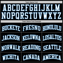 Charger l&#39;image dans la galerie, Custom Black White Pinstripe Blue Authentic Basketball Jersey
