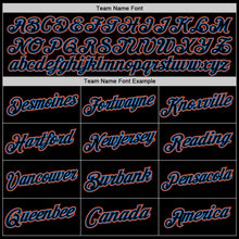 Загрузить изображение в средство просмотра галереи, Custom Black Powder Blue-Orange Authentic Throwback Basketball Jersey
