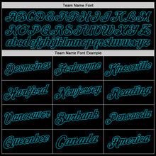 Загрузить изображение в средство просмотра галереи, Custom Black Teal Authentic Throwback Basketball Jersey
