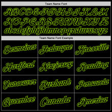 Load image into Gallery viewer, Custom Black Neon Green Authentic Throwback Basketball Jersey
