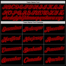 Загрузить изображение в средство просмотра галереи, Custom Black Red Authentic Throwback Basketball Jersey
