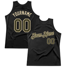Загрузить изображение в средство просмотра галереи, Custom Black Olive-Cream Authentic Throwback Basketball Jersey
