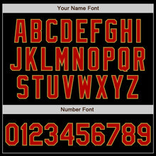 Load image into Gallery viewer, Custom Black Red-Old Gold Authentic Baseball Jersey
