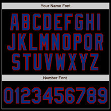 Load image into Gallery viewer, Custom Black Royal-Red Authentic Baseball Jersey
