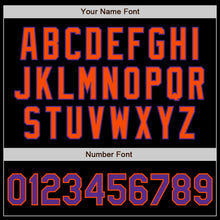 Laden Sie das Bild in den Galerie-Viewer, Custom Black Purple-Orange Authentic Baseball Jersey
