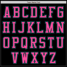Load image into Gallery viewer, Custom Black Teal-Pink Authentic Baseball Jersey

