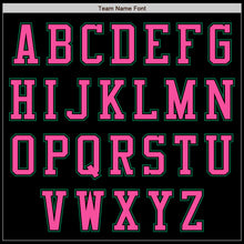 Load image into Gallery viewer, Custom Black Kelly Green-Pink Authentic Baseball Jersey
