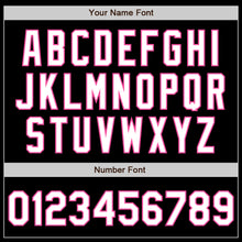 Laden Sie das Bild in den Galerie-Viewer, Custom Black White-Pink Authentic Baseball Jersey
