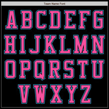 Load image into Gallery viewer, Custom Black Sky Blue-Pink Authentic Baseball Jersey
