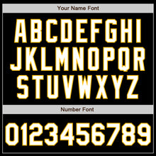 Laden Sie das Bild in den Galerie-Viewer, Custom Black White-Gold Authentic Baseball Jersey
