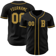 Загрузить изображение в средство просмотра галереи, Custom Black Old Gold Authentic Baseball Jersey
