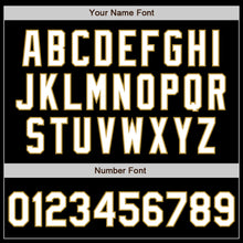 Laden Sie das Bild in den Galerie-Viewer, Custom Black White-Old Gold Authentic Baseball Jersey
