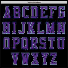 Load image into Gallery viewer, Custom Black Purple-Light Blue Authentic Baseball Jersey
