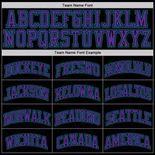 Загрузить изображение в средство просмотра галереи, Custom Black Purple-Teal Authentic Throwback Basketball Jersey

