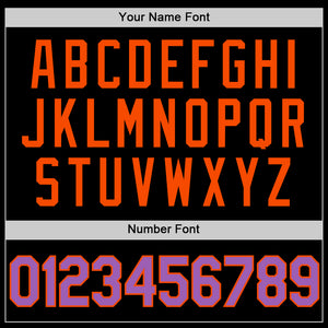 Custom Black Medium Purple-Orange Authentic Basketball Jersey