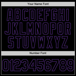 Custom Black Purple Authentic Basketball Jersey