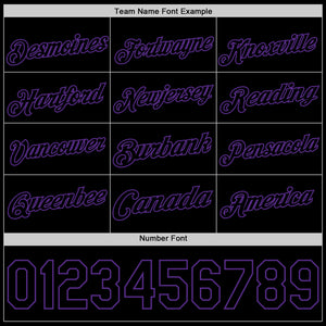Custom Black Purple Authentic Basketball Jersey