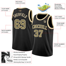 Laden Sie das Bild in den Galerie-Viewer, Custom Black Camo-Cream Authentic Basketball Jersey
