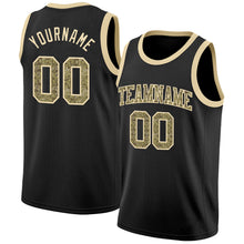 Laden Sie das Bild in den Galerie-Viewer, Custom Black Camo-Cream Authentic Basketball Jersey
