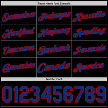 Laden Sie das Bild in den Galerie-Viewer, Custom Black Royal-Red Authentic Basketball Jersey
