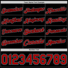 Laden Sie das Bild in den Galerie-Viewer, Custom Black Red-Gray Authentic Basketball Jersey
