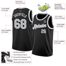 Laden Sie das Bild in den Galerie-Viewer, Custom Black Gray-White Authentic Basketball Jersey
