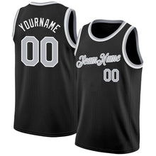 Laden Sie das Bild in den Galerie-Viewer, Custom Black Gray-White Authentic Basketball Jersey

