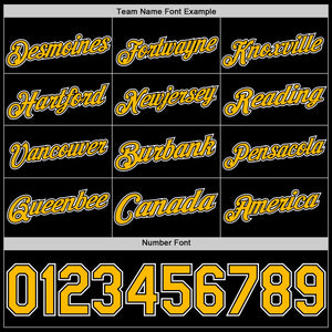 Custom Black Gold-White Authentic Basketball Jersey