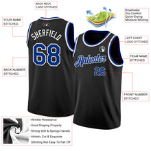 Load image into Gallery viewer, Custom Black Royal-White Authentic Basketball Jersey
