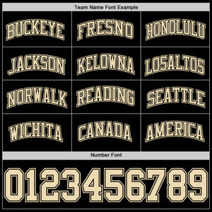 Custom Black Cream Authentic Basketball Jersey
