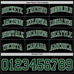 Custom Black Green-White Authentic Basketball Jersey