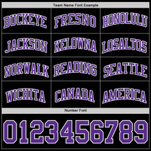 Load image into Gallery viewer, Custom Black Purple-White Authentic Basketball Jersey
